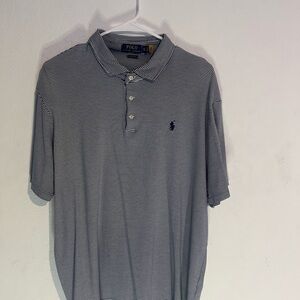 Polo by Ralph Lauren Thin Navy & White Striped Polo